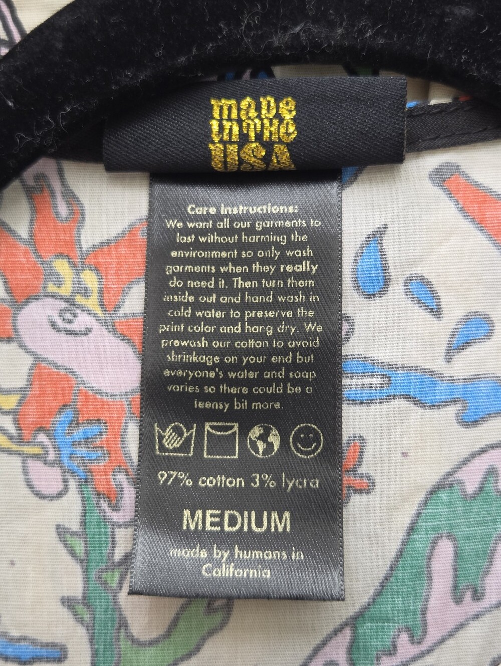 Nooworks Big Pocket Dress Bug Out Aga Giecko Medium NWOT - Picture 6 of 7